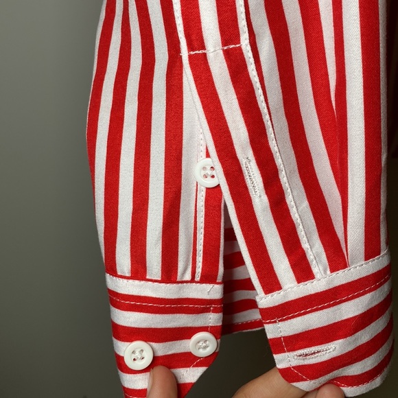 Red stripe button down - Picture 2 of 6